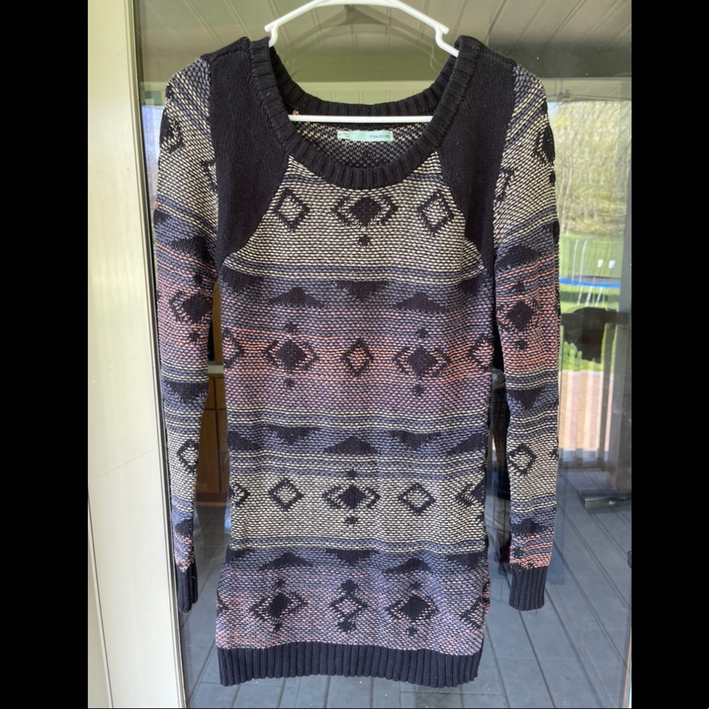 Colorful sweater tunic